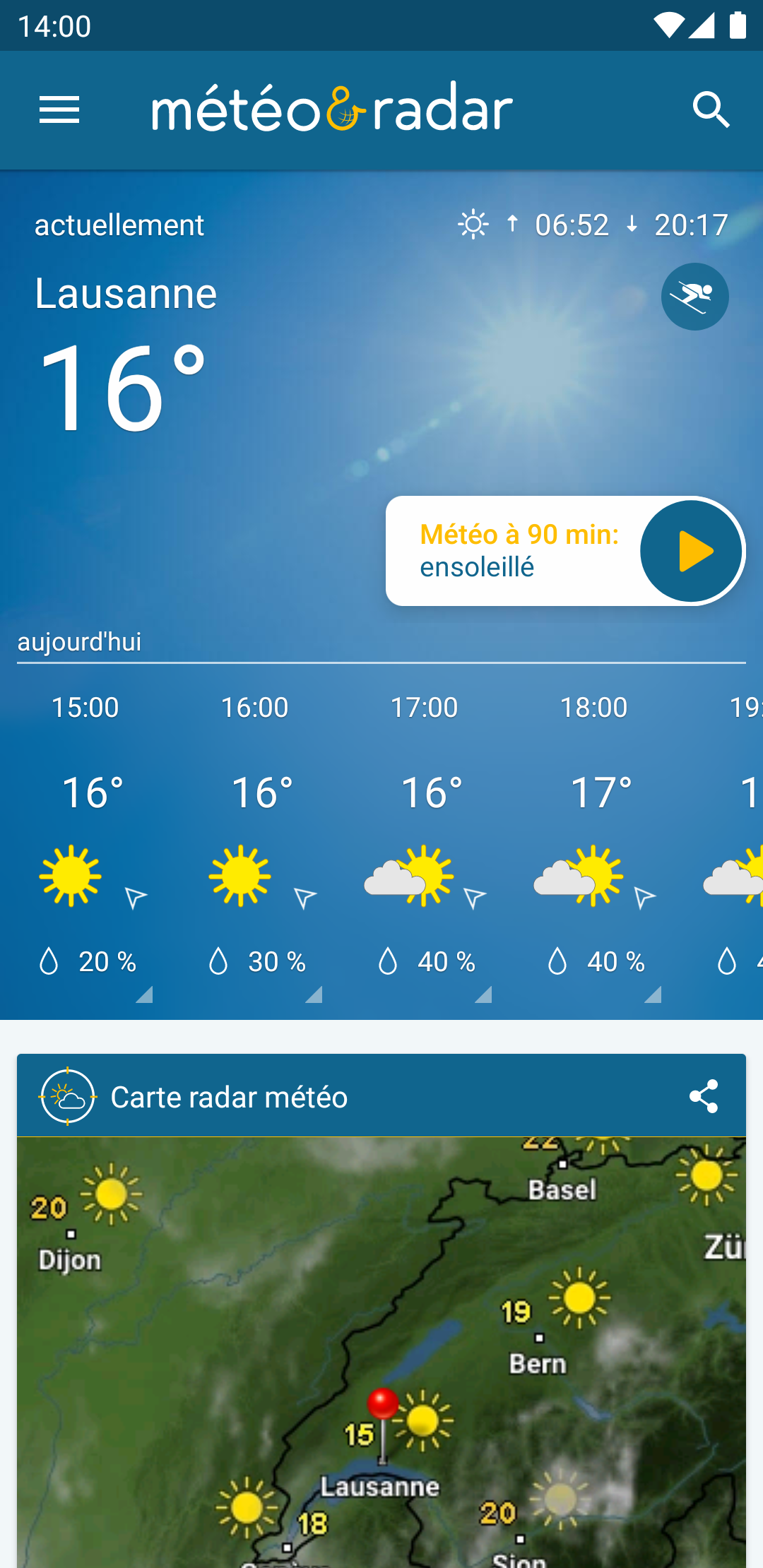 l appli meteo radar pour ios et android